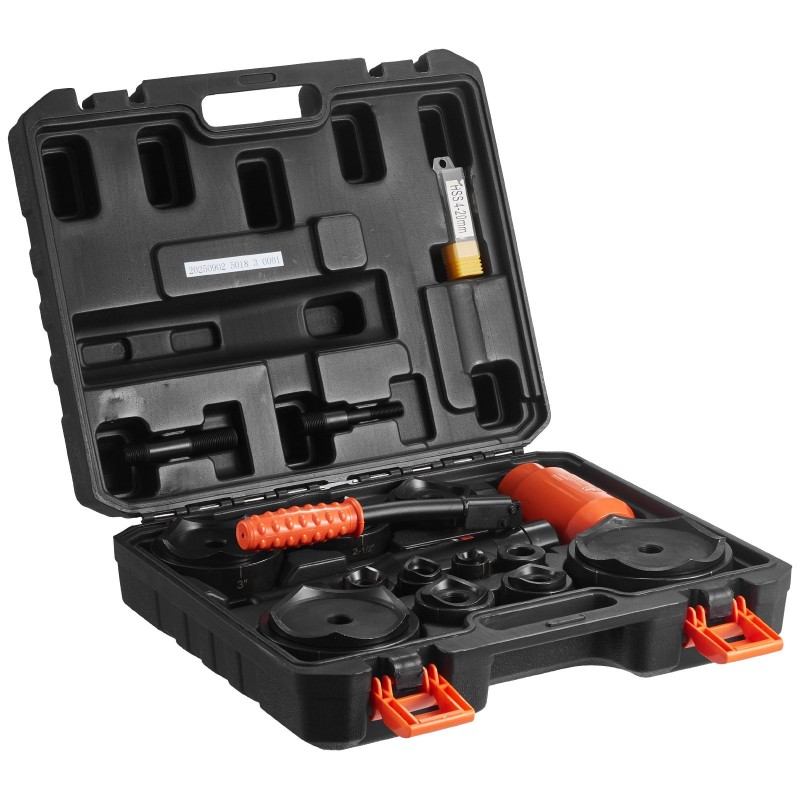 Hydraulinen lävistinsarja 10 teräsarjaa reikäkoot 12,7–101,6 mm 147,1 kN 25 mm isku