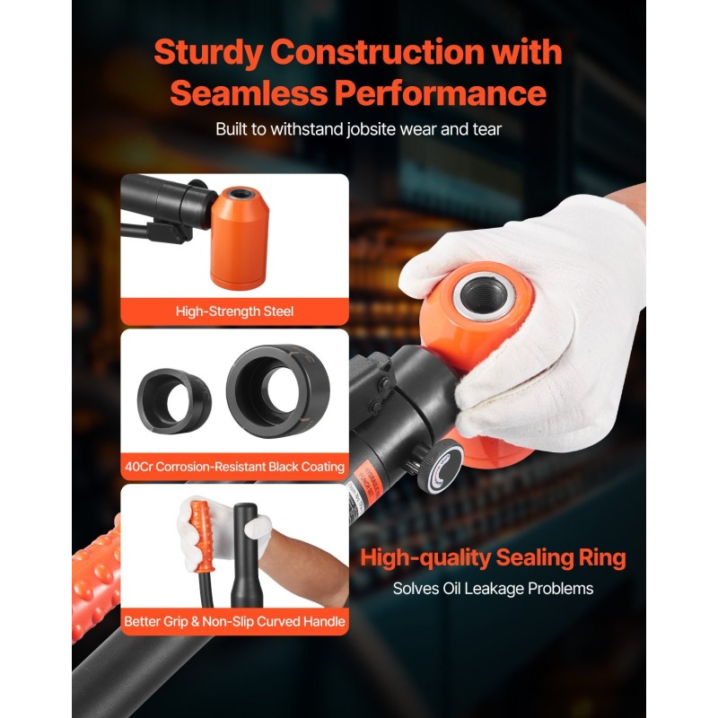 Hydraulinen lävistinsetti 10 tonnia 12,7–50,8 mm 6 sarjaa