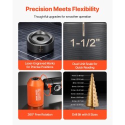 Hydraulinen lävistinsetti 10 tonnia 12,7–50,8 mm 6 sarjaa