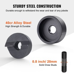 Hydraulinen lävistinsarja teräs 4 kpl putkikoot 1/2 3/4 1 1-1/4 tuumaa