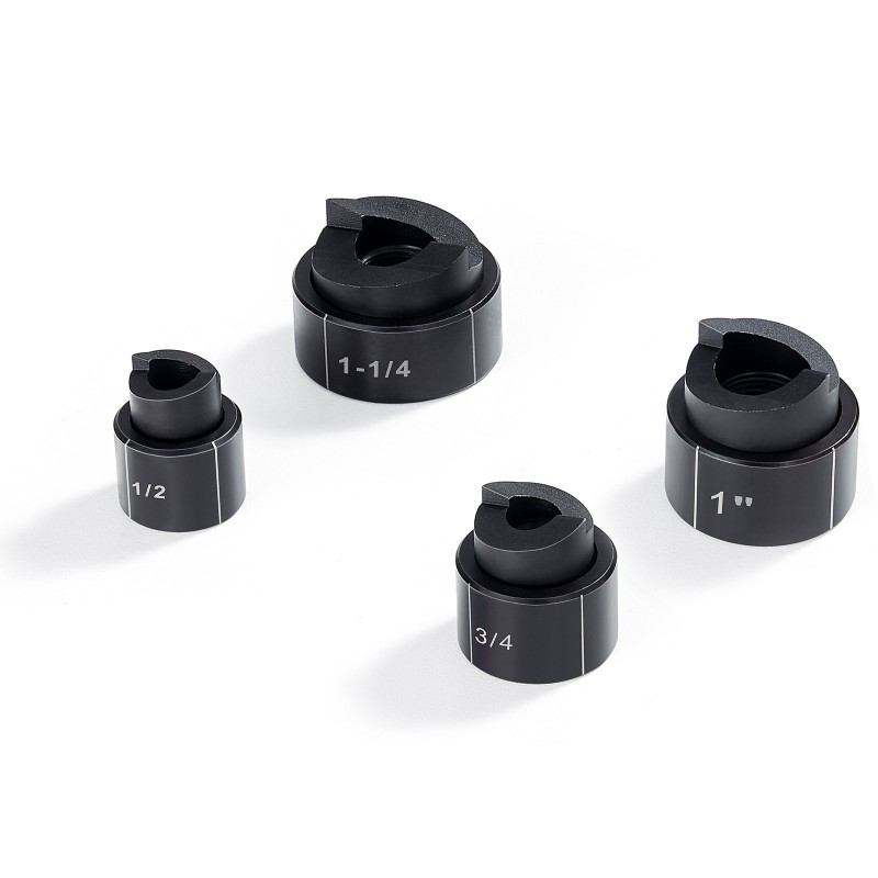 Hydraulinen lävistinsarja teräs 4 kpl putkikoot 1/2 3/4 1 1-1/4 tuumaa