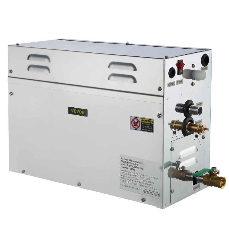 Höyrygeneraattori 9 kW 6 l vesisäiliö digitaalinen näyttö 35–55 °C
