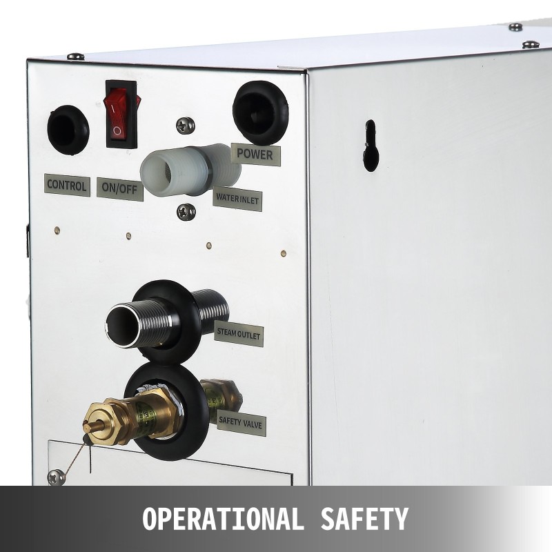 Höyrygeneraattori 4 kW 304-ruostumattomasta teräksestä TC-135-ohjaimella ja sisäänrakennetulla vesisäiliöllä