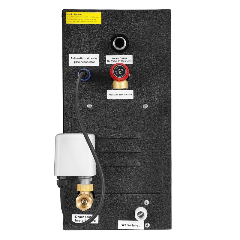 Höyrygeneraattori 7,5 kW musta ruostumaton teräs sisäsäiliö sopii 5–7,5 m³