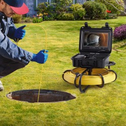 Viemärikamera 91,5 m kaapelilla 9 tuuman näytöllä IP68