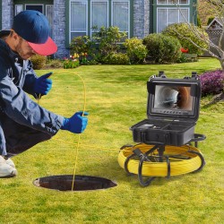 Viemärikamera 303-ruostumatonta terästä 23 mm kamerapää 9 tuuman näyttö 50 m kaapeli