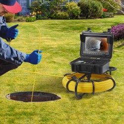 Viemärikamera 22,9 cm 720p näyttö 70 m kaapeli IP68 303 ruostumaton teräs