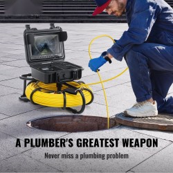 Putkistokamera 9 tuuman 720p näyttö 120 metrin kaapelilla IP68