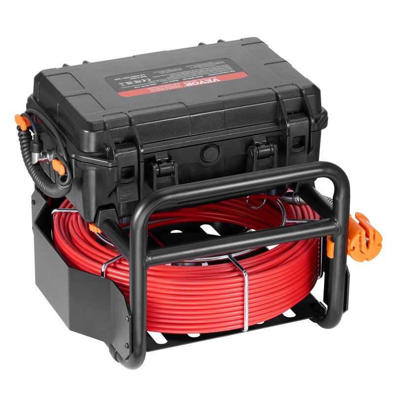 Viemärikamera 50 m kaapelilla itseään tasaava 10,1 tuuman kosketusnäytöllä IP67-suojattu 12 LED-valolla