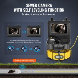 Viemärikamera itsetasaava 50 m kaapeli 9 tuuman 1080P näyttö 36x zoomaus IP68