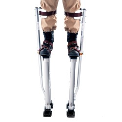 Kipsilevyjalkineet alumiinirunko säädettävä korkeus 61 101 6 cm suojapehmusteiset polvatuet kuvioitu kumipohja