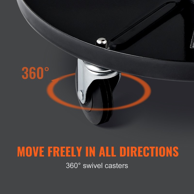 Mekaanikon jakkara teräsrunko PU-pehmuste säädettävä 56–71 cm 113 kg kantavuus