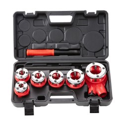 Käsikäyttöinen räikkäputkikierretyökalu 6 kierreterää 1 4 1 1 4 NPT kierteille 9SICR terillä säilytyslaatikolla
