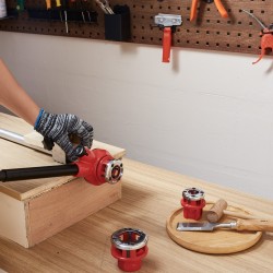 Käsikäyttöinen räikkäputkikierretyökalu 6 kierreterää 1/4–1-1/4 NPT-kierteille 9SICR-terillä säilytyslaatikolla