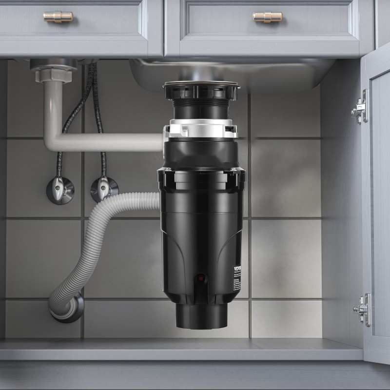 Keittiön jätehuuhtelulaite 0,5 hv tasavirtamoottori jatkuva syöttö muovinen runko