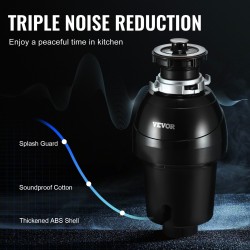 Ruokajätehuuhtelija 1 hv tasavirtamoottori 3960 kierrosta minuutissa jatkuvatoiminen muovi ja ruostumaton teräs