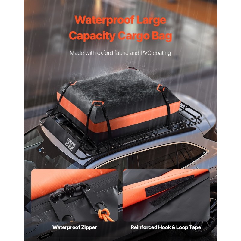 Kattotelinekori seosterästä 1625 x 990 x 105 mm kattolaukulla kuormaverkolla ja hihnoilla