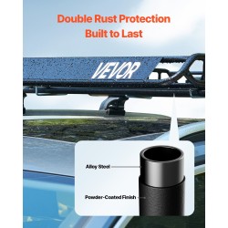 Kattotelinekori seosteräksinen 163x127x10,5 cm 68 kg kantavuus kaksi verkkoa yhteensopiva kattokaiteisiin