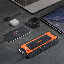 Apukäynnistin 3000A 59.2Wh kannettava LCD näyttö LED valo käynnistyskaapelit