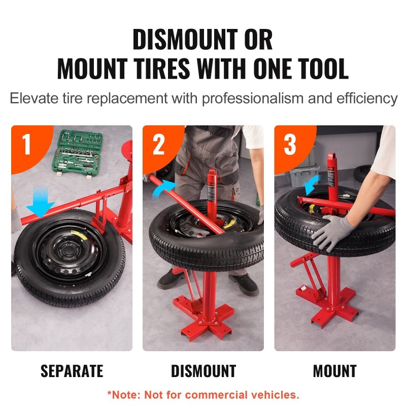 Manuaalinen renkaanvaihtaja Q235B-teräs 8–16 tuumaa henkilöautoille ja katumaastureille