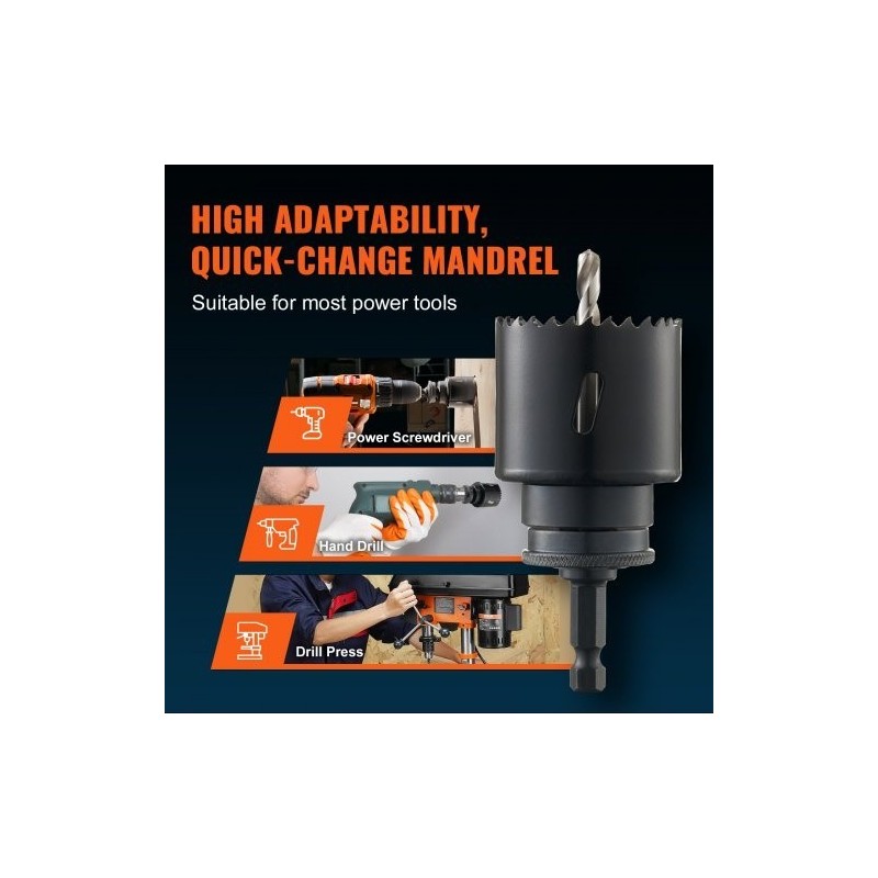 Reikäsahasarja bimetalli M42 11 kpl koot noin 3/4–3 puu rauta muovi säilytyslaukku