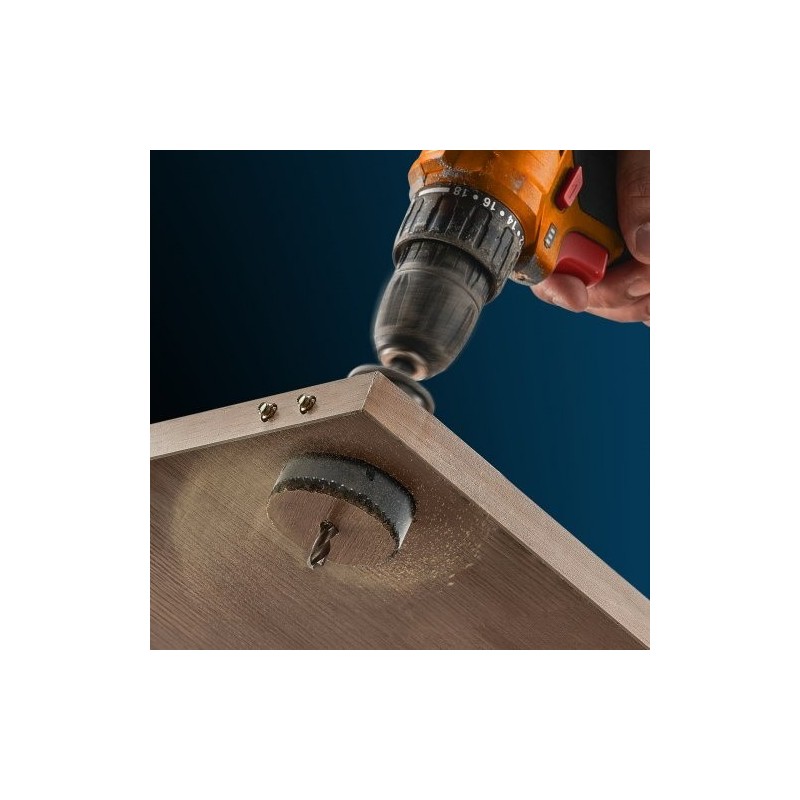 Reikäsahasarja bimetalli M42 11 kpl koot noin 3/4–3 puu rauta muovi säilytyslaukku