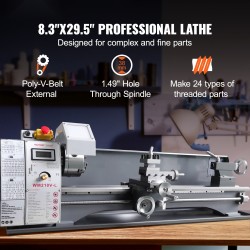 Metallinen pöytäsorvi HT200 valurautarunko 21,1 x 75 cm harjaton 750W