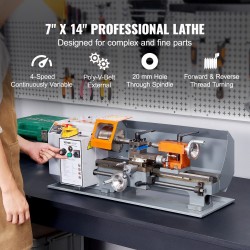 Penkkisorvi 7 x 13.78 tuumaa HT200-valurautarunko 500W 0–2200 RPM 20 mm