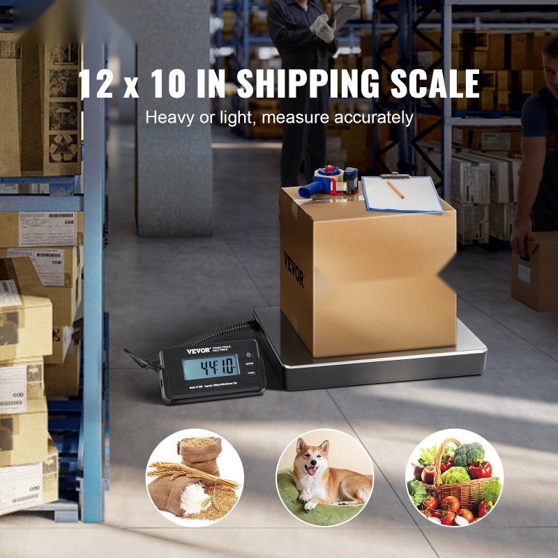 Digitaalinen pakettivaaka ruostumatonta terästä 200 kg 50 g taustavalaistu näyttö