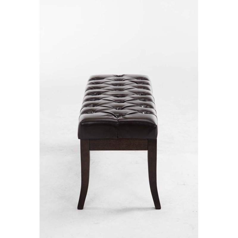 Tyylikäs chesterfield-penkki keinonahkainen pehmustettu istuinpenkki kolme leveyttä