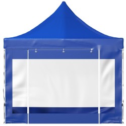 Paviljonkiteltta 3 x 3 m PVC-pinnoitettu katos irrotettavat sivuseinät pyörällinen laukku sininen