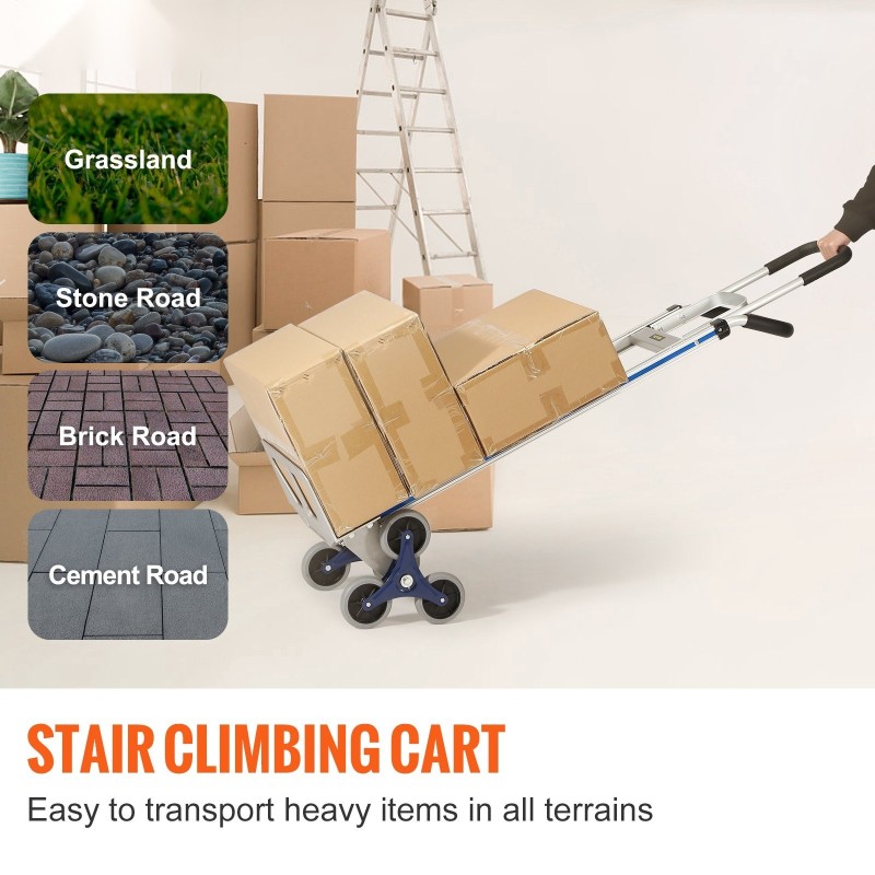 Portaissa kulkeva kuljetusvaunu 249,5 kilogramman kantavuus alumiiniseos ja hiiliteräsrunko