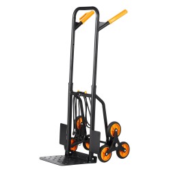 Porrasvaunu hiiliteräs 200 kg kantavuus 150 kg portaissa taittuva 6 pyörää