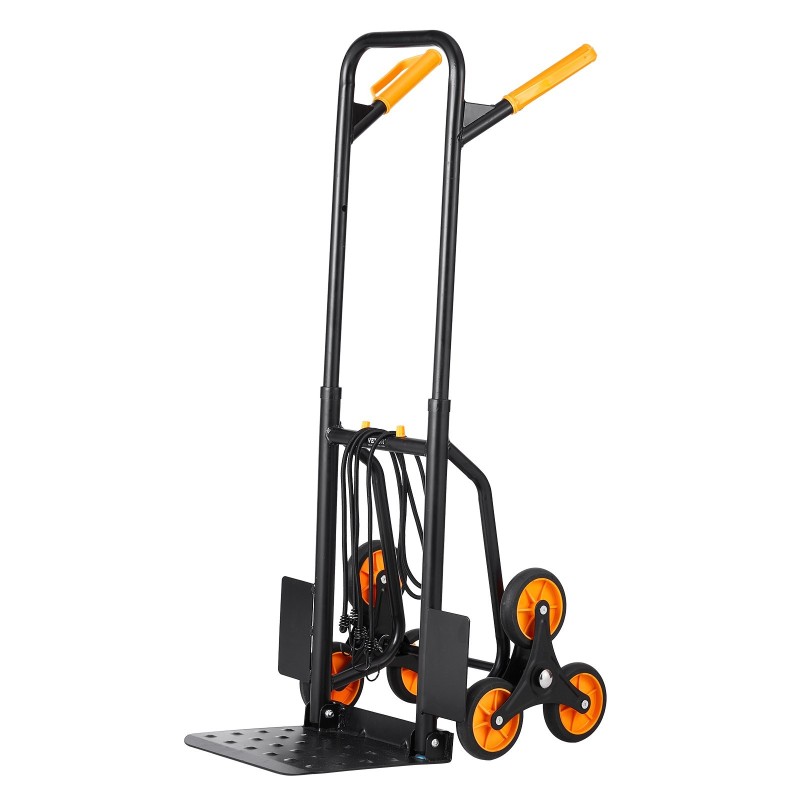 Porrasvaunu hiiliteräs 200 kg kantavuus 150 kg portaissa taittuva 6 pyörää