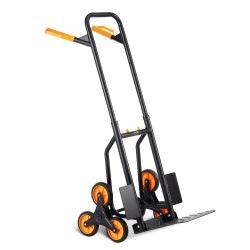 Porrasvaunu hiiliteräs 200 kg kantavuus 150 kg portaissa taittuva 6 pyörää