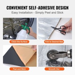 Auton äänieristysmatto itsekiinnittyvä vaahto ja alumiinifolio 1,52 neliömetriä