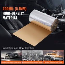 Auton äänieristysmatto 200 mil noin 3,3 m2 kaksikerroksinen itsekiinnittyvä alumiinikalvolla
