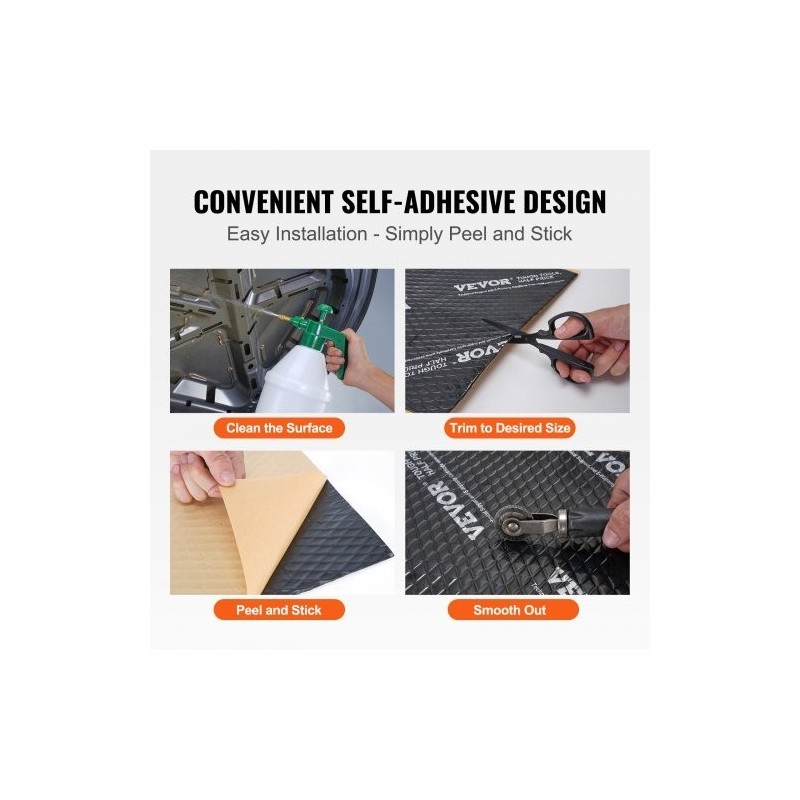 Äänieristysmatto butyylikumipohjainen 2 mm 0,9 m² 10 kpl timanttikuvioitu alumiinifolio autoon