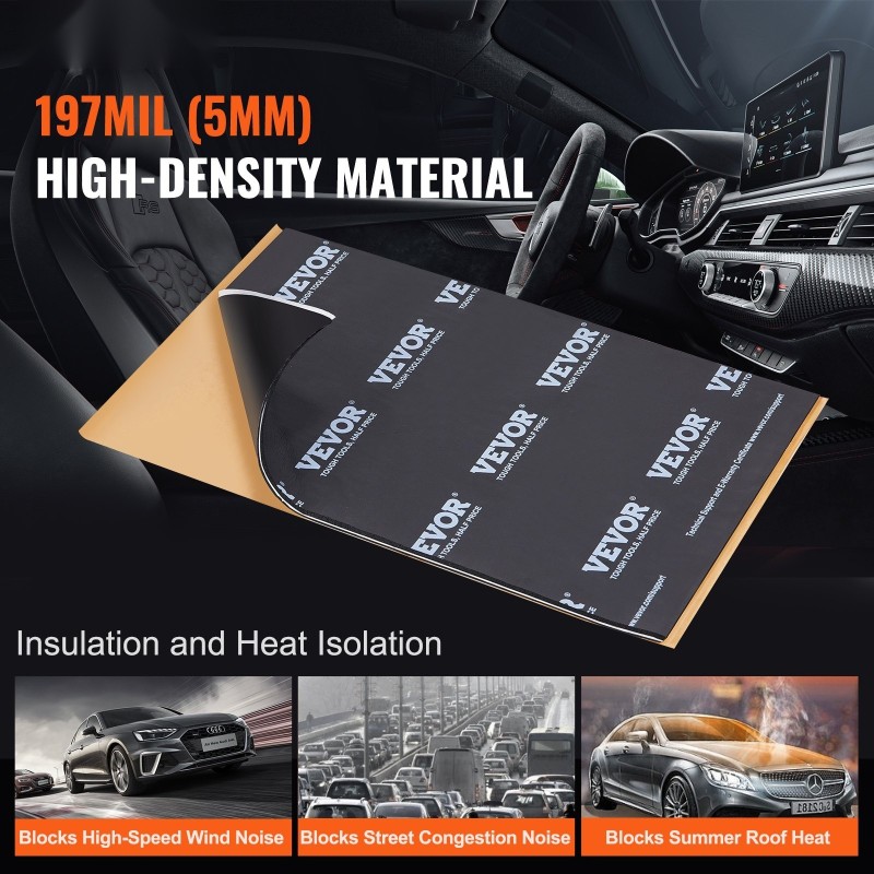 Äänieristysmatto butyylipintainen 5 mm 2,3 m² 24 kpl autoon