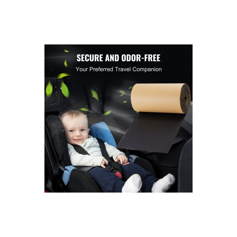 Auton äänieristysmatto 5 mm kaksikerroksinen korkeatiheyksinen 3,3 m² itsekiinnittyvä vedenpitävä