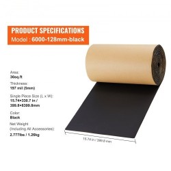 Auton äänieristysmatto 5 mm kaksikerroksinen korkeatiheyksinen 3,3 m² itsekiinnittyvä vedenpitävä