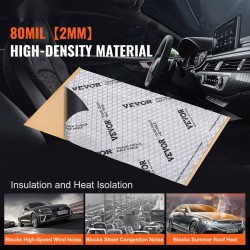 Auton butyylinen äänieristysmatto 2 mm 3,3 m² timanttikuviollinen alumiinipinta