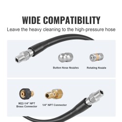 Painepesurin letku 30,5 m 6,35 mm kinkiton 14 mm messinkiliitin