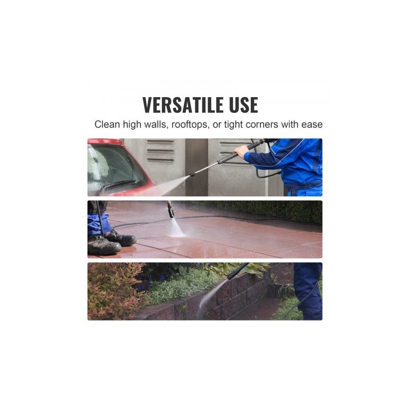 Painepesurin letku 7,6 m PVC 6,35 mm M22-14 mm messinkiliitin 3600 PSI