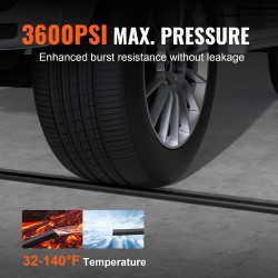 Painepesurin letku 15 m M22-14 mm messinkiliittimellä kiertymätön 3-kerroksinen 3600 PSI