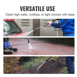 Painepesurin letku 15 m M22-14 mm messinkiliittimellä kiertymätön 3-kerroksinen 3600 PSI