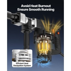 Sähköinen piikkausvasara 1400W 19J 2900 iskua minuutissa betonille ja kivelle