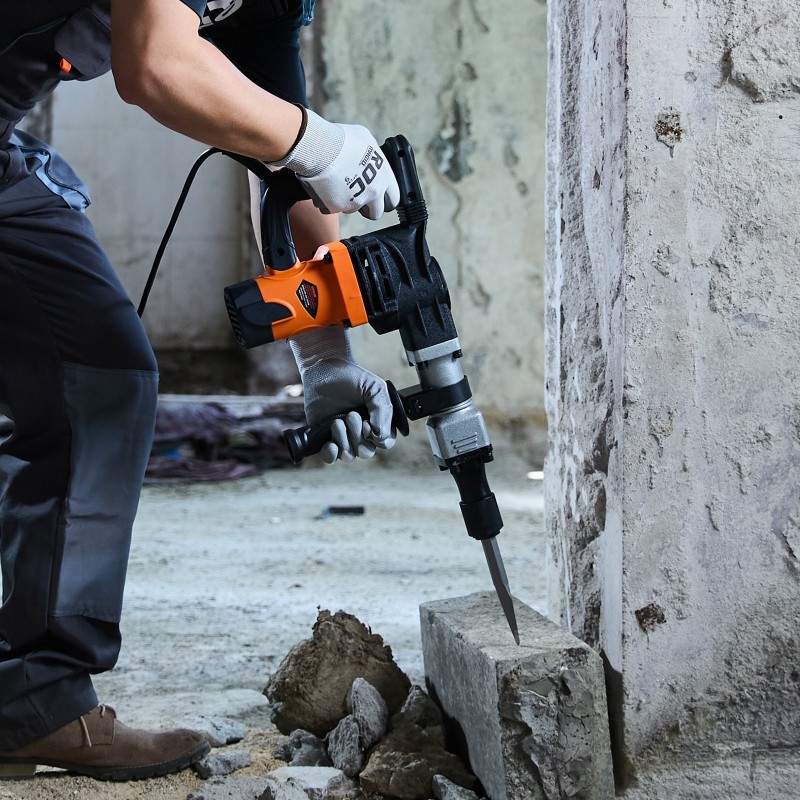 Sähköinen piikkausvasara 1400W 19J 2900 iskua minuutissa betonille ja kivelle