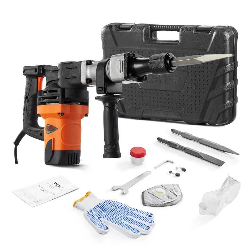 Sähköinen piikkausvasara 1400W 19J 2900 iskua minuutissa betonille ja kivelle