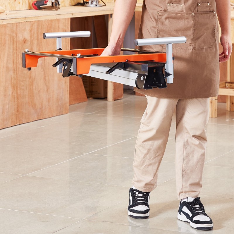 Jiirisahan jalusta teräs taittuva 136 kg enimmäiskuormitus korkeudensäätö